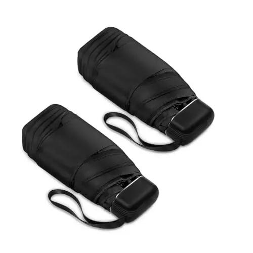 LEAGERA Mini Umbrella - Compact, Waterproof Travel Umbrella for Light Rain, Suitable for Women's Purse and Pocket 