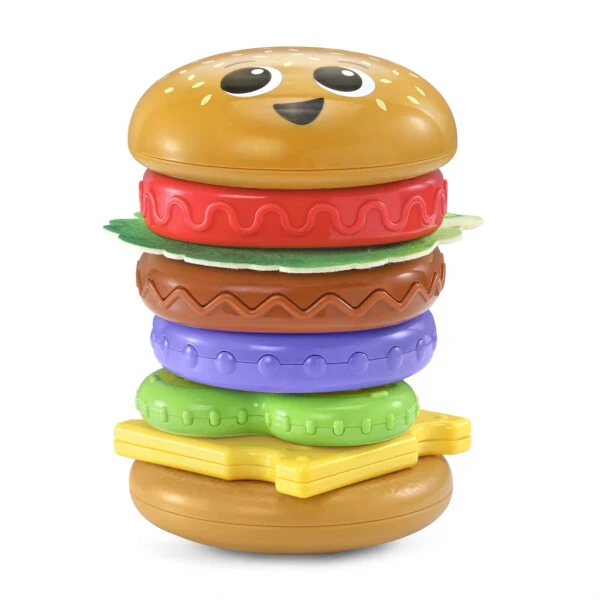 LeapFrog 4-in-1 Learning Hamburger Plastic & fabric Plastic, Fabric with Accessories, Baby and Toddler Toys - 1