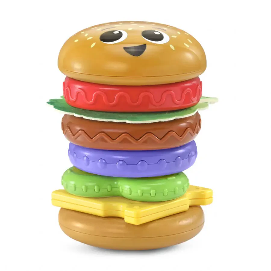 LeapFrog 4-in-1 Learning Hamburger Plastic & fabric Plastic, Fabric with Accessories, Baby and Toddler Toys - 1