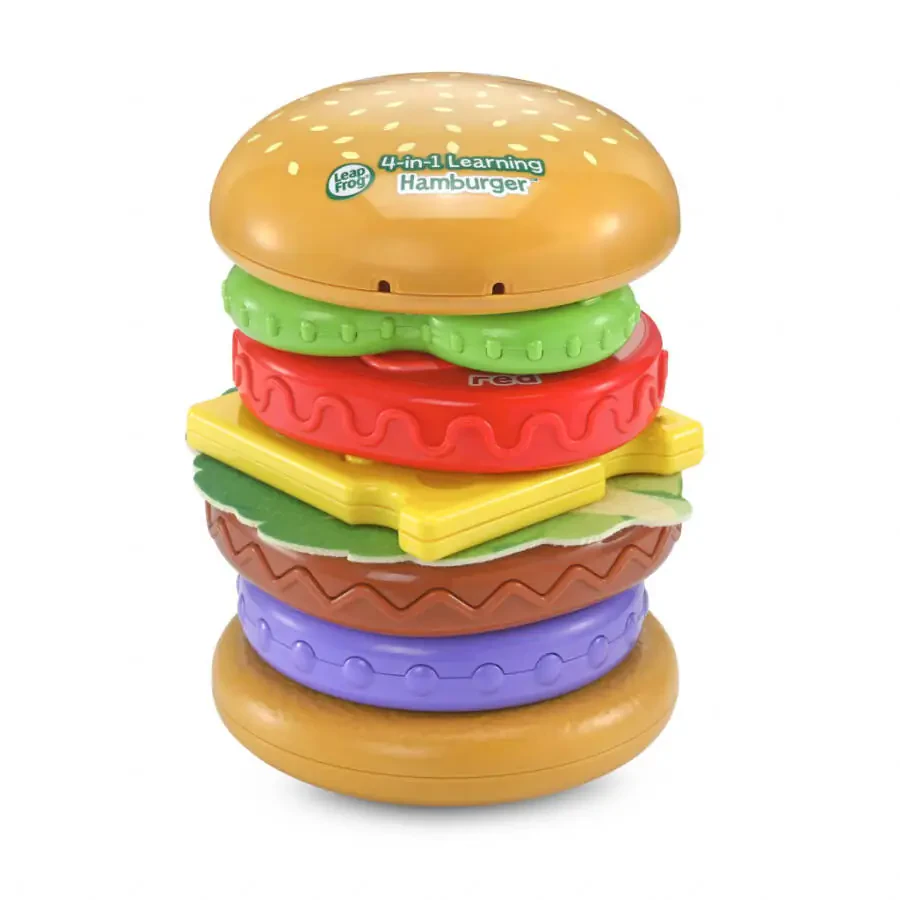 LeapFrog 4-in-1 Learning Hamburger Plastic & fabric Plastic, Fabric with Accessories, Baby and Toddler Toys - 4