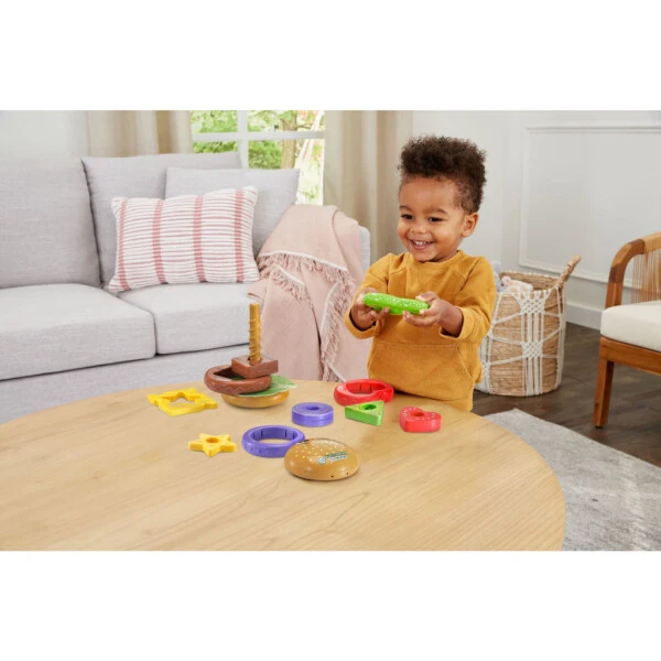 LeapFrog 4-in-1 Learning Hamburger Plastic & fabric Plastic, Fabric with Accessories, Baby and Toddler Toys - 5