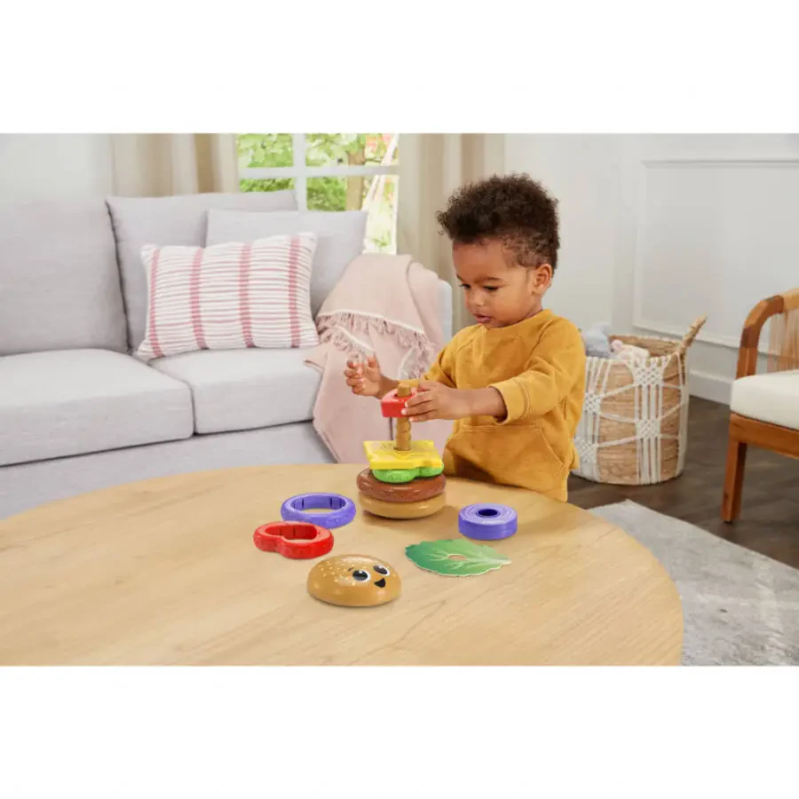 LeapFrog 4-in-1 Learning Hamburger Plastic & fabric Plastic, Fabric with Accessories, Baby and Toddler Toys - 7