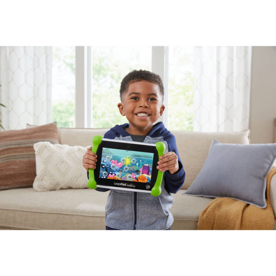 LeapFrog LeapPad Academy Learning Tablet - Green Plastic, Silicone with Accessories, Age Group 3-8 Years Old-MULTICOLOR - 2