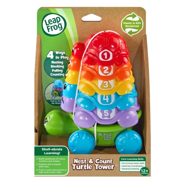 LeapFrog® Nest & Count Turtle Tower™ stacking & nesting toys with accessories included, for babies and toddlers. - 7