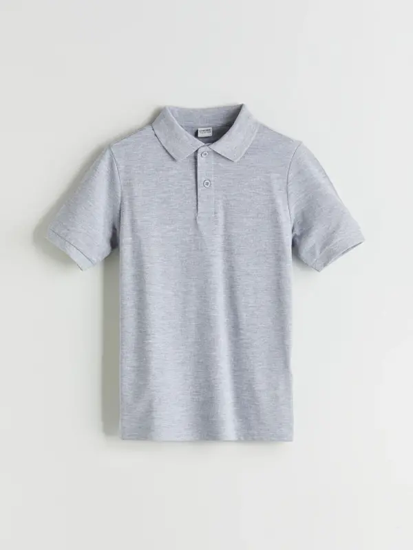 Learning Enthusiast Pique Polo Shirt-Gray - 1