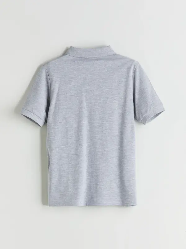 Learning Enthusiast Pique Polo Shirt-Gray - 3