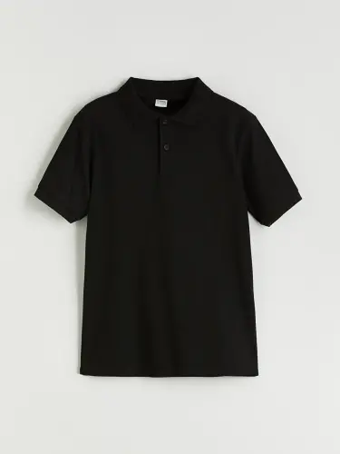 Learning Enthusiast Polo Collar Boys T-Shirt-Black - 1