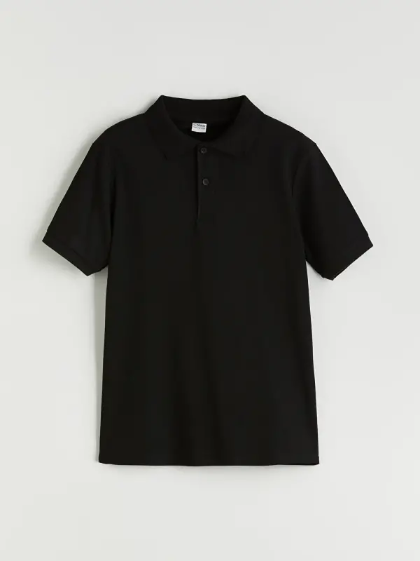 Learning Enthusiast Polo Collar Boys T-Shirt-Black - 1
