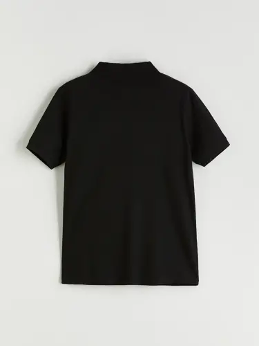 Learning Enthusiast Polo Collar Boys T-Shirt-Black - LC WAIKIKI (1)