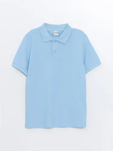 Learning Enthusiast Polo Collar Boy's T-Shirt-Blue - 1