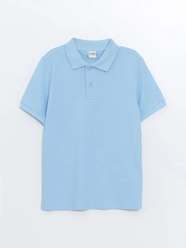 Learning Enthusiast Polo Collar Boy's T-Shirt-Blue - 1