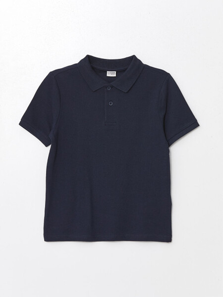 Learning Enthusiast Polo Collar Boy's T-Shirt-Navy Blue - LC WAIKIKI