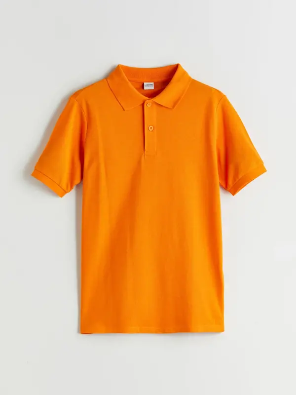 Learning Enthusiast Polo Collar Boy's T-shirt - Orange - 1