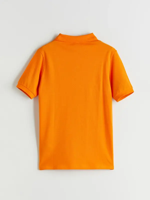 Learning Enthusiast Polo Collar Boy's T-shirt - Orange - 3
