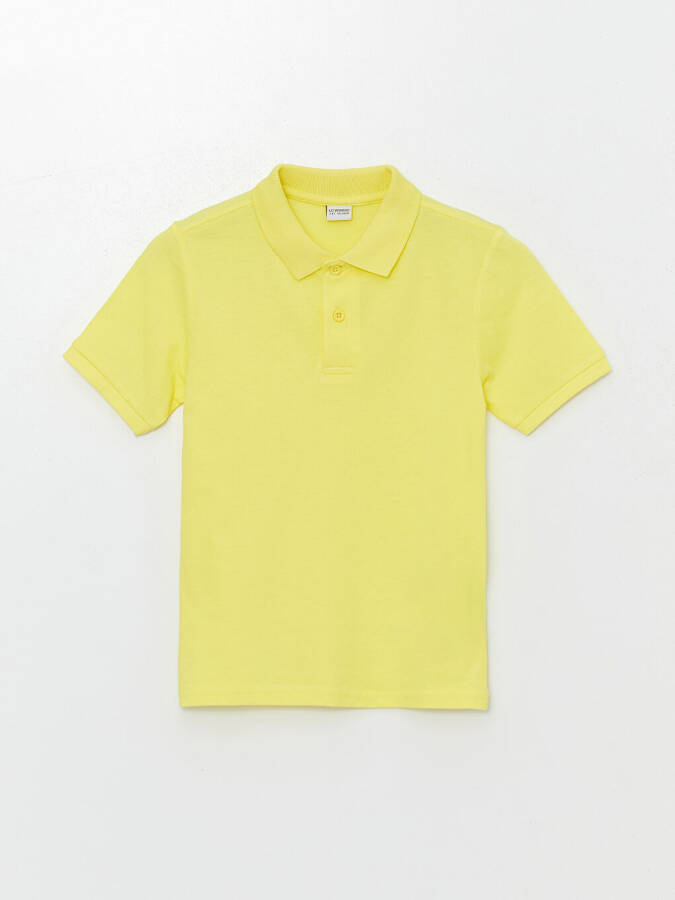 Learning Enthusiast Polo Collar Boys T-Shirt-Yellow - 1