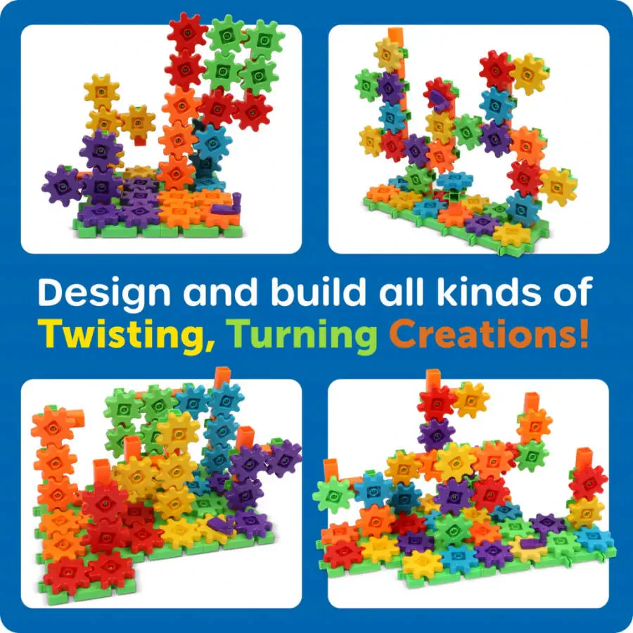 Learning Resources Gears! Gears! Gears! 100-Piece Deluxe Building Set, Boys and Girls Ages 3+, STEM, Building Toy For Kids - 4