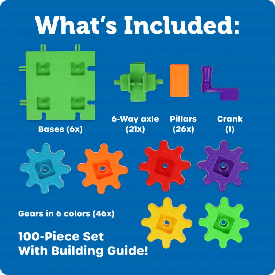 Learning Resources Gears! Gears! Gears! 100-Piece Deluxe Building Set, Boys and Girls Ages 3+, STEM, Building Toy For Kids - 6