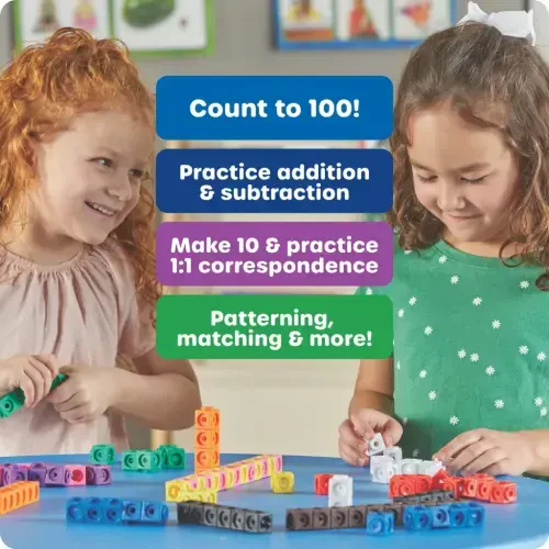 Learning Resources MathLink Cubes - 100 Pieces, Educational Math Cubes Manipulatives, Ages 5+ - 4