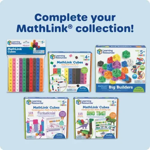 Learning Resources MathLink Cubes - 100 Pieces, Educational Math Cubes Manipulatives, Ages 5+ - 6