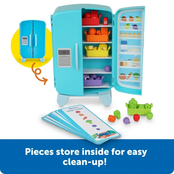 Learning Resources Saralash Gazaklar Mini Muzlatgich, Plastik Shakl Saralash O'yinchog'i, Gazak O'yinchoqlari, 51 dona bilan Ta'lim O'yinchoqlari, 3+ yoshdagi Chaqaloq va Go'dak O'yinchoqlari - 4