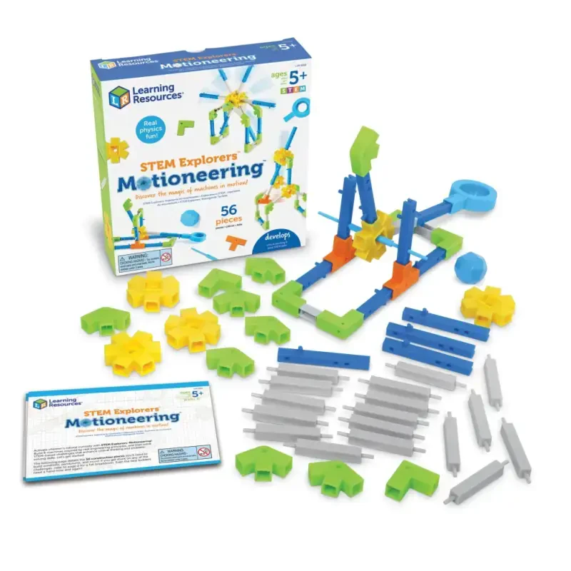 Learning Resources STEM Explorers Motioneering - STEM Building Toy, Educational Toys for Kids - LEARNING RESOURCES