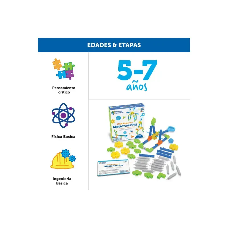 Learning Resources STEM Explorers Motioneering - STEM Building Toy, Educational Toys for Kids - 5