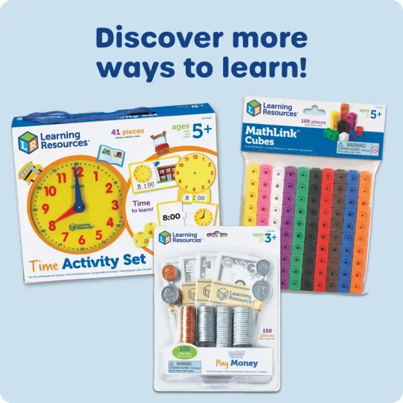 Learning Resources Time Activity Set, Educational Toy for Kids, Ages 5+ - 7