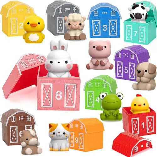 Learning Toys for 1,2,3 Year Old Toddlers, 20Pcs Farm Animals Toys Montessori Counting, Matching & Sorting Fine Motor Games, Christmas Birthday Easter Gift for Baby Boys Girls Age 12-18 Months - 19