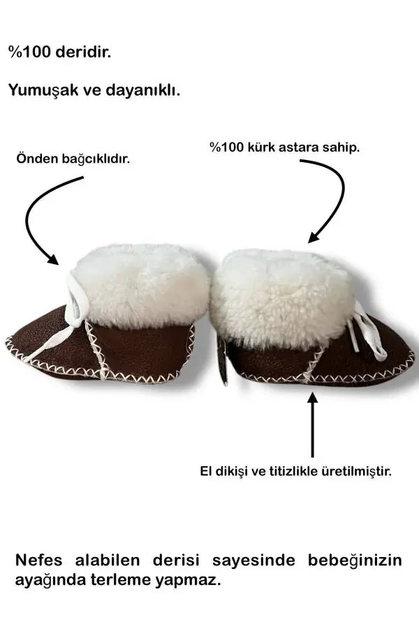 Leather Baby Booties - 3