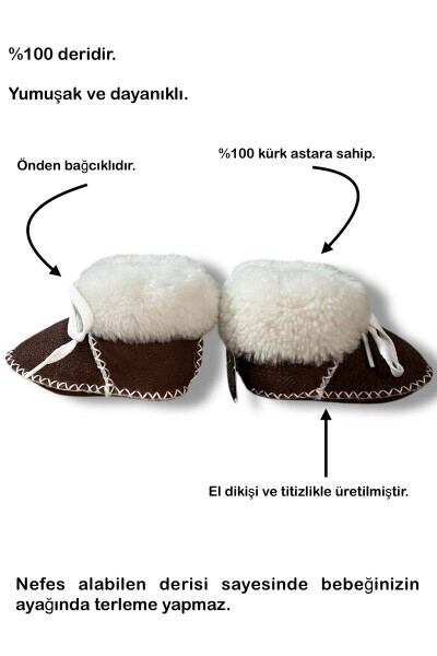 Leather Baby Booties - 3
