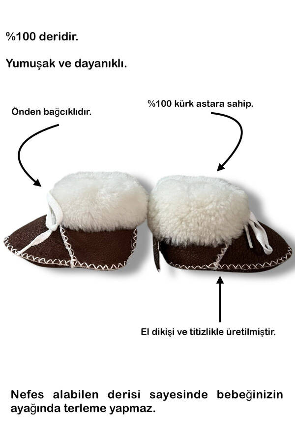 Leather Baby Booties - 3