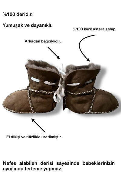 Leather Baby Booties - 3