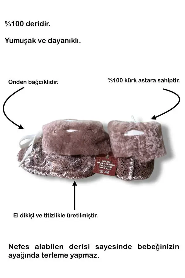 Leather Baby Booties - 3