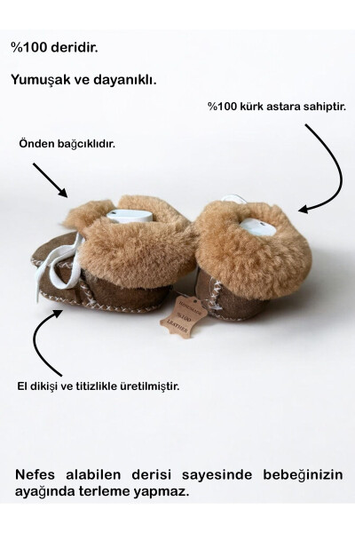 Leather Baby Booties - 3