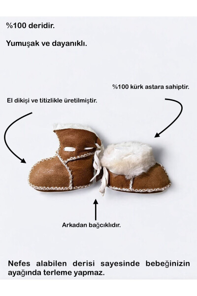 Leather Baby Booties - 3
