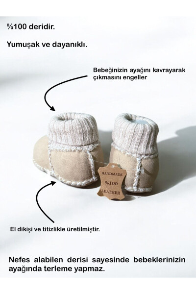 Leather Baby Booties - 3