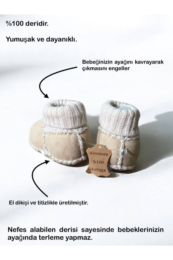 Leather Baby Booties - 3