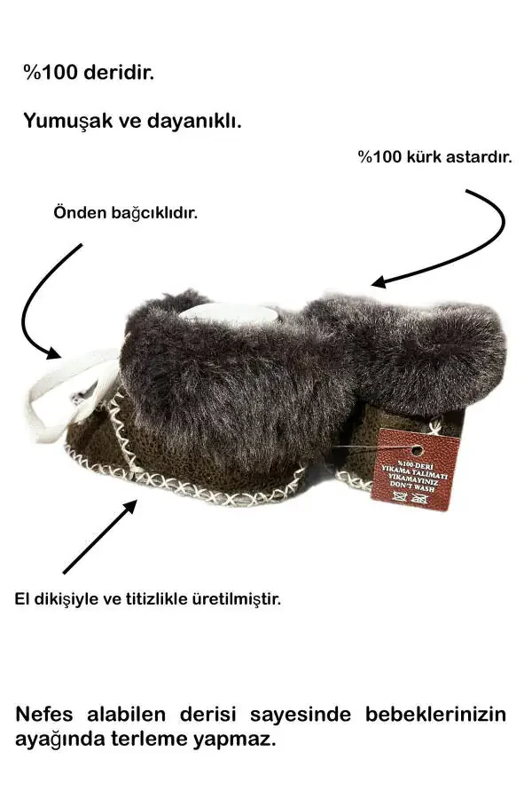 Leather Baby Booties - 3