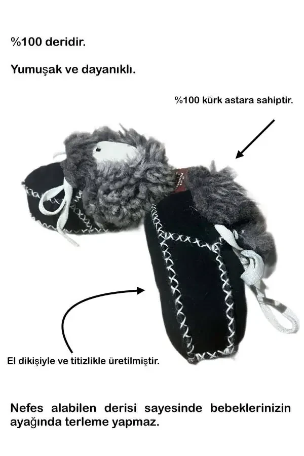 Leather Baby Booties - 3