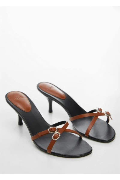 Leather-banded sandals - 1