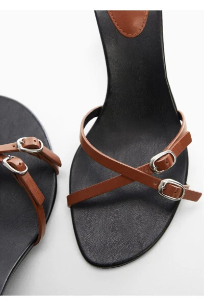 Leather-banded sandals - 4
