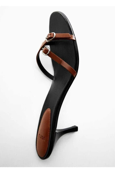 Leather-banded sandals - 5