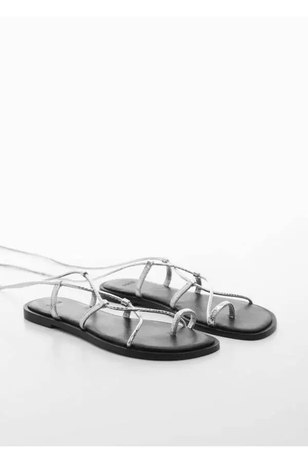 Leather-banded sandals - 1