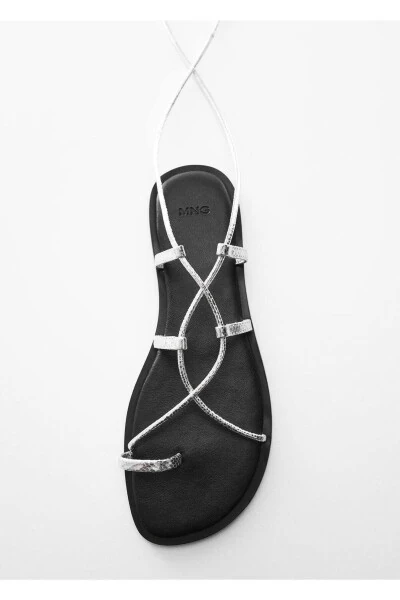 Leather-banded sandals - 5