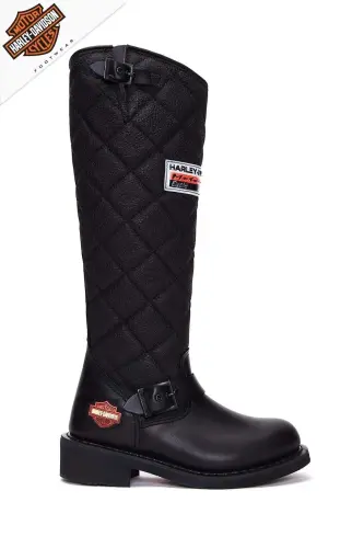 Leather Boot with Rubber Sole-HAR - 1