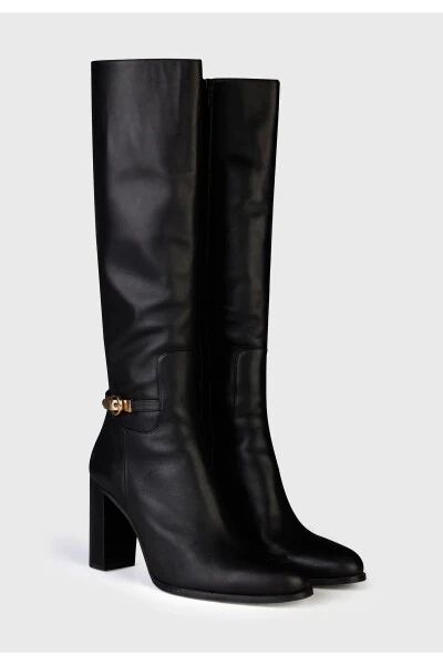 Leather Buckle Long Boot - ADL