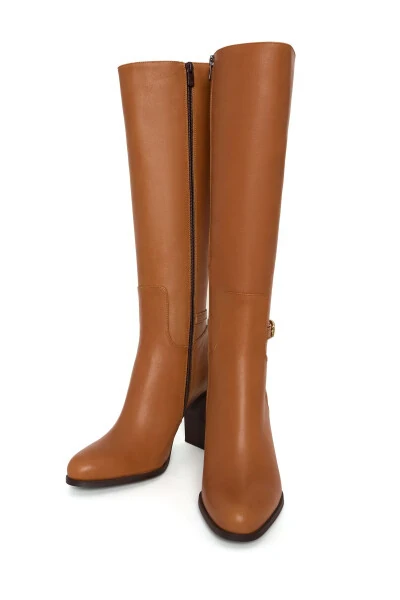 Leather Buckle Tall Boot - 3