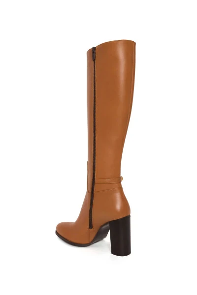 Leather Buckle Tall Boot - 4