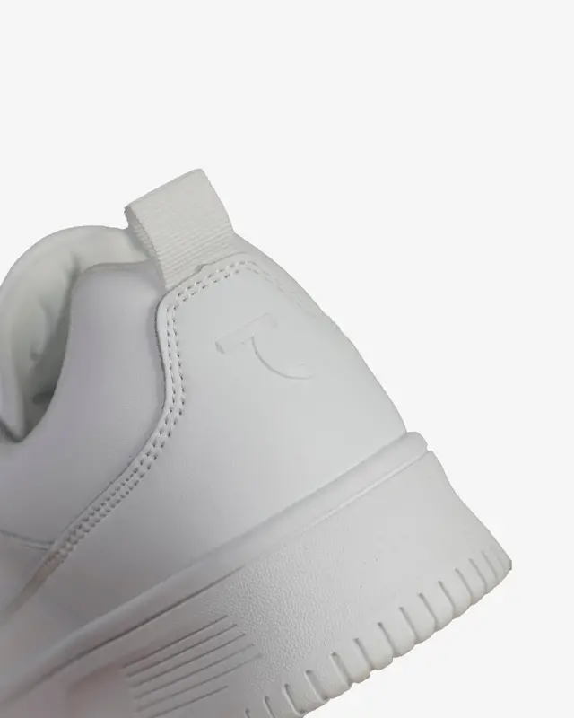 Leather children's sneakers - WHITE - 7SABER