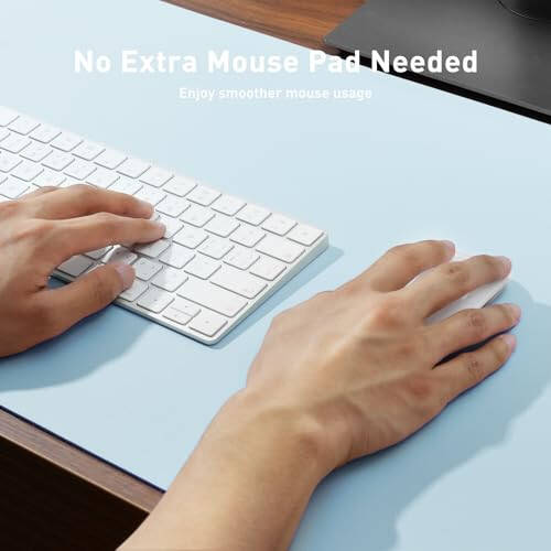 Leather Desk Pad Protector, Mouse Pad, Office Desk Mat, Non-Slip PU Leather Desk Blotter, Laptop Desk Pad, Waterproof Desk Writing Pad for Office and Home (31.5